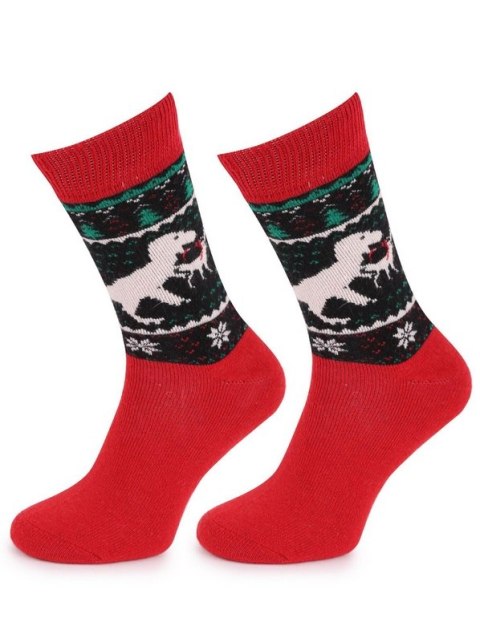 SKARPETY MARILYN ANGORA MEN TERRY R24 RED