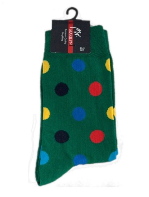 SKARPETY MARILYN MEN COLOR DOTS GREEN
