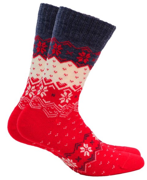 SKARPETY WOLA ACRYL/WEŁNA ŚWIĄTECZNE WZ 961