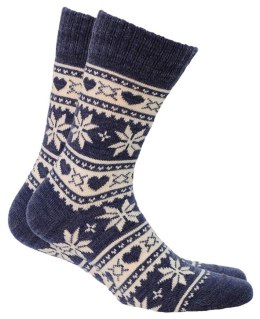 SKARPETY WOLA ACRYL/WEŁNA ŚWIĄTECZNE WZ 963