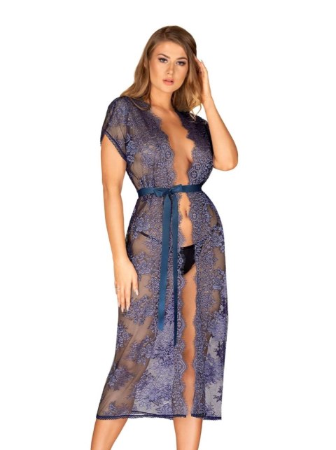 Flowlace peniuar niebieski