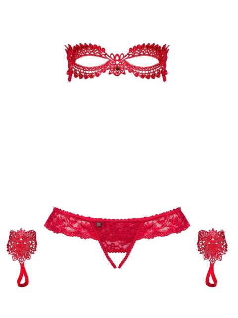 Hetea komplet 3-częściowy czerwony