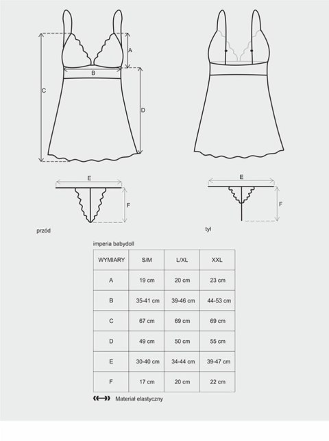 Imperia babydoll i stringi