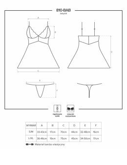 KOMPLET OBSESSIVE 810-BAB-1 BABYDOLL I STRINGI