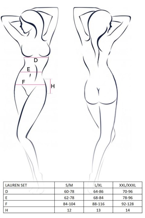 LAUREN SET WITH OPEN BRA black - Casmir