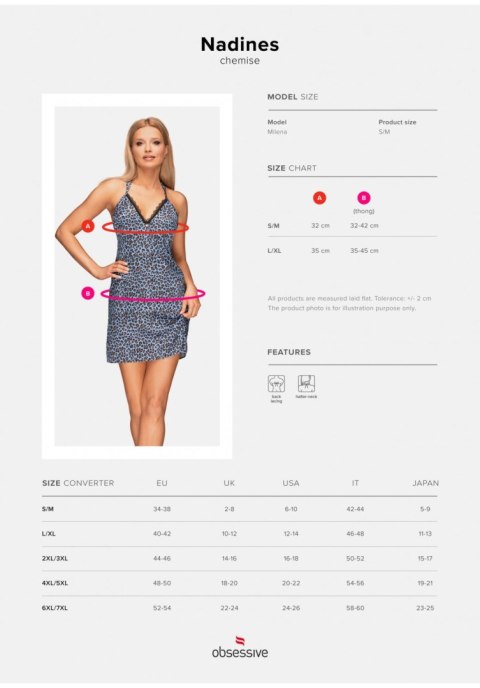 Nadines koszulka i stringi niebieska