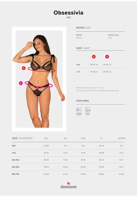 Obsessivia komplet 2-częściowy czarny