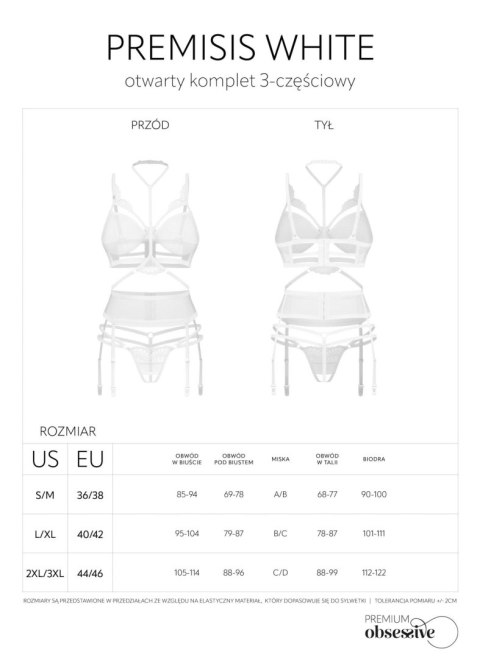 Premisis White otwarty komplet 3-częściowy