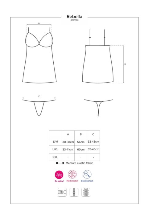 Redella koszulka i stringi czarna