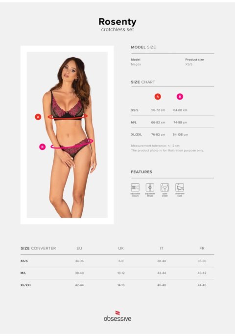 Rosenty komplet 2-częściowy otwarty