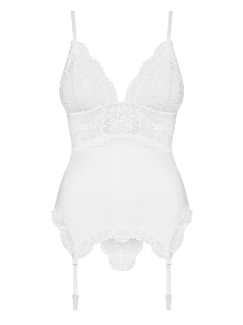 810-COR-2 gorset i stringi biały