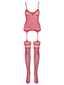 Bodystocking F214 czerwony