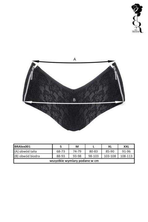 BRALEX001 szorty czarne rozmiar