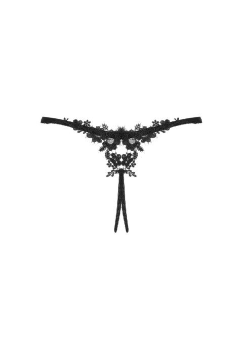 Celia Noir crotchless thong