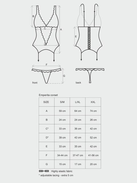 Emperita gorset i stringi
