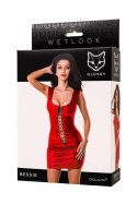 Glossy Bessie dress - red