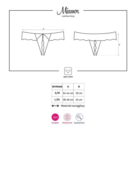 Miamor stringi otwarte czarne