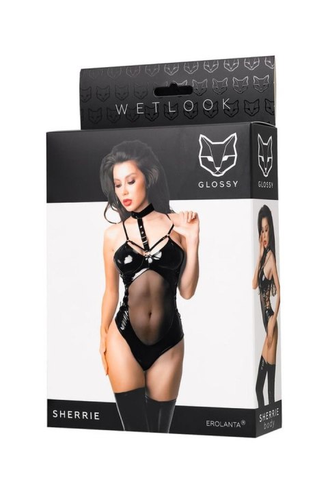 Wetlook body Sherrie - black