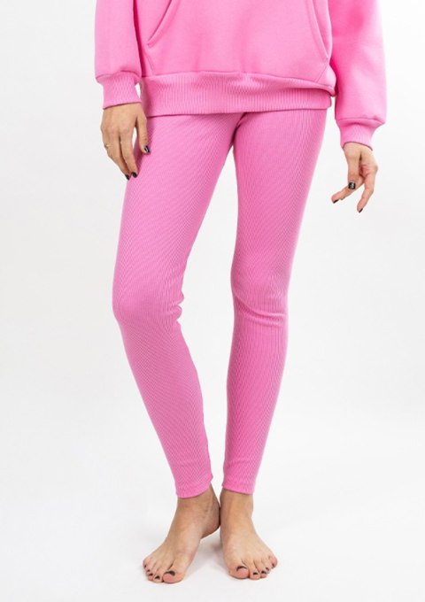 Legginsy Bayo RÓŻ BAWEŁNA PRĄŻKI