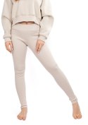 Legginsy DK-K-B13 BEŻ BAWEŁNA PRĄŻKI