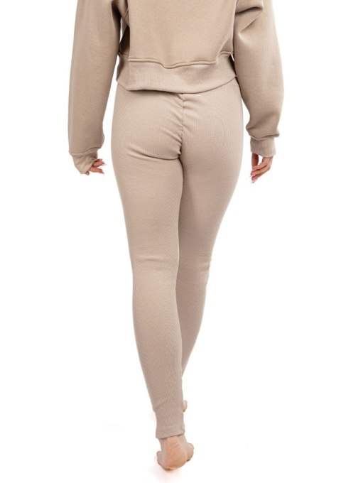 Legginsy DK-K-B13 CAPPUCCINO BAWEŁNA PRĄŻKI