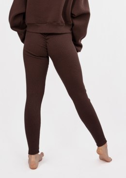 Legginsy DK-K-B13 CZEKOLADA BAWEŁNA PRĄŻKI