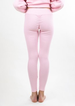 Legginsy DK-K-B13 JASNY RÓŻ BAWEŁNA PRĄŻKI