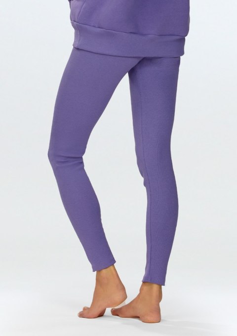 Legginsy Halima FIOLET BAWEŁNA PRĄŻKI