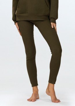 Legginsy Oseye KHAKI BAWEŁNA PRĄŻKI