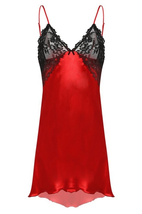 HALKA EVELYN SATYNA CZERWONY