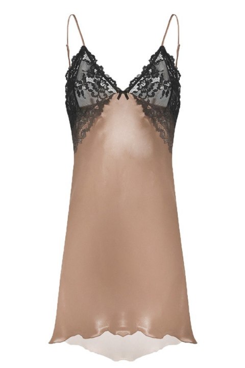 HALKA EVELYN SATYNA JASNY BRĄZ