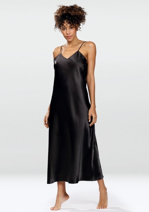 HALKA IGA SATYNA CZARNY