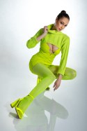 Rajstopy Hip Lace Fluo Yellow 30 DEN
