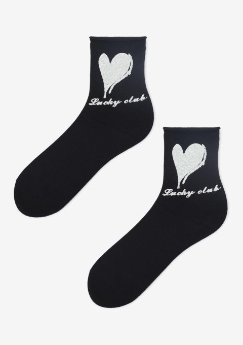 SKARPETY MARILYN DAMSKIE SILVER HEARTS