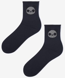 SKARPETY MARILYN DAMSKIE SMILE PANDA NAVY BLUE