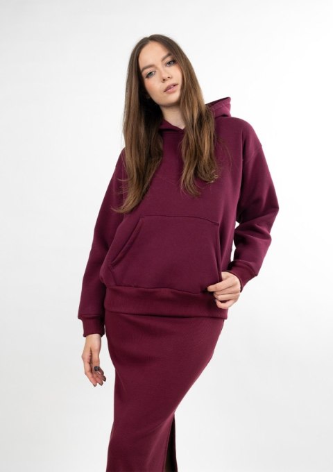 Bluza DK-K-B6 BORDO BAWEŁNA GRUBA