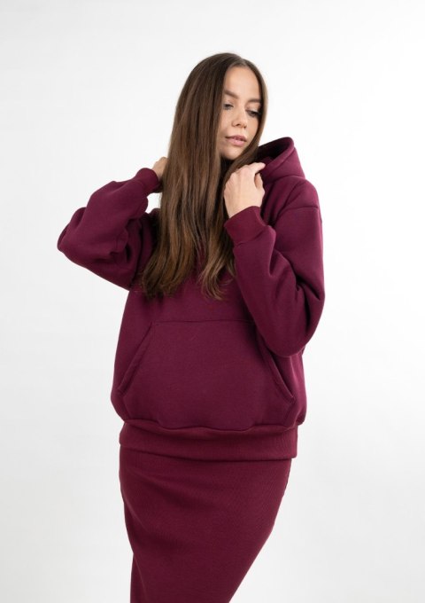Bluza DK-K-B6 BORDO BAWEŁNA GRUBA