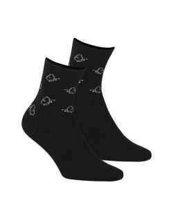 SKARPETY WOLA WZOROWANE DAMSKIE LUREX W996