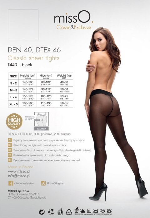 T440 rajstopy 40 DEN czarny