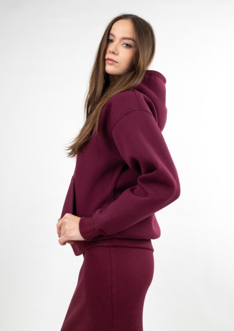 Bluza DK-K-B9 BORDO BAWEŁNA GRUBA