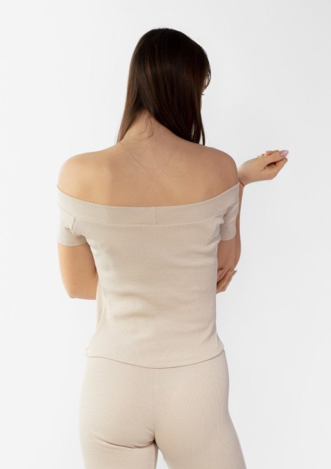 Bluzka Bayo BEŻ BAWEŁNA PRĄŻKI