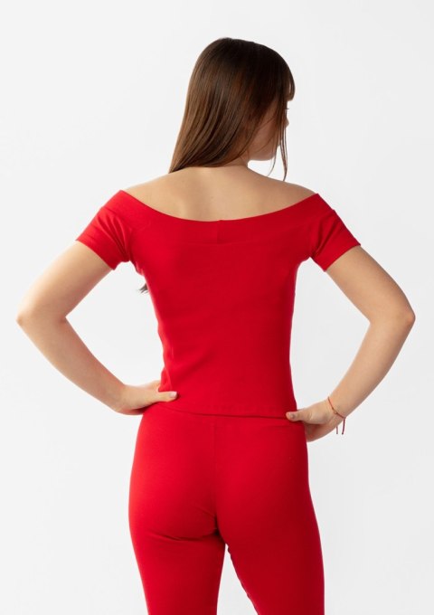 Bluzka Bayo CZERWONY BAWEŁNA PRĄŻKI