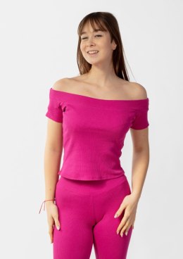 Bluzka Bayo FUKSJA BAWEŁNA PRĄŻKI