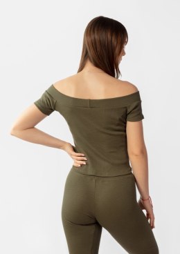 Bluzka Bayo KHAKI BAWEŁNA PRĄŻKI