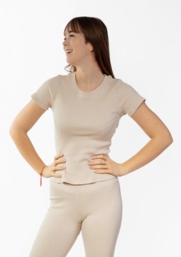 Bluzka Halima BEŻ BAWEŁNA PRĄŻKI