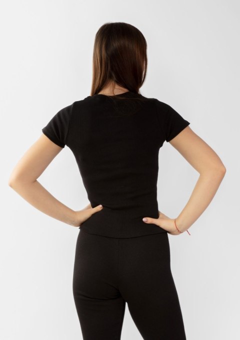 Bluzka Halima CZARNY BAWEŁNA PRĄŻKI