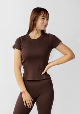 Bluzka Halima CZEKOLADA BAWEŁNA PRĄŻKI
