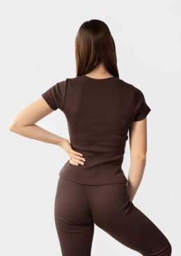 Bluzka Halima CZEKOLADA BAWEŁNA PRĄŻKI