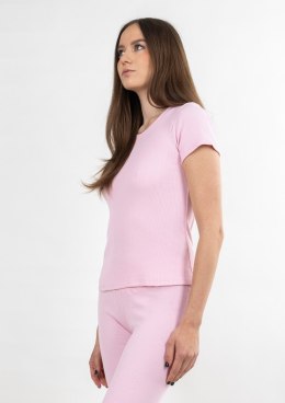 Bluzka Halima JASNY RÓŻ BAWEŁNA PRĄŻKI