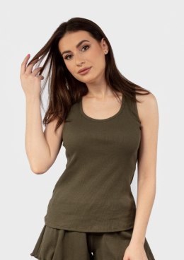 Bokserka DK-K-B5 KHAKI BAWEŁNA PRĄŻKI